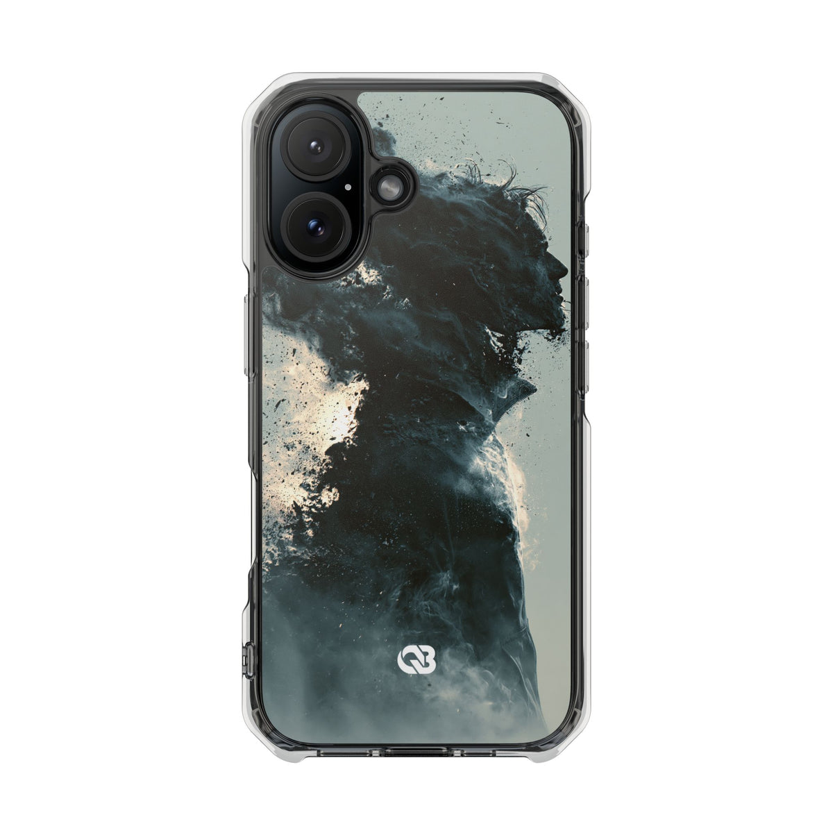 Ashen Dissolution · Clear Impact Magnetic Phone Case for iPhone ·  Black