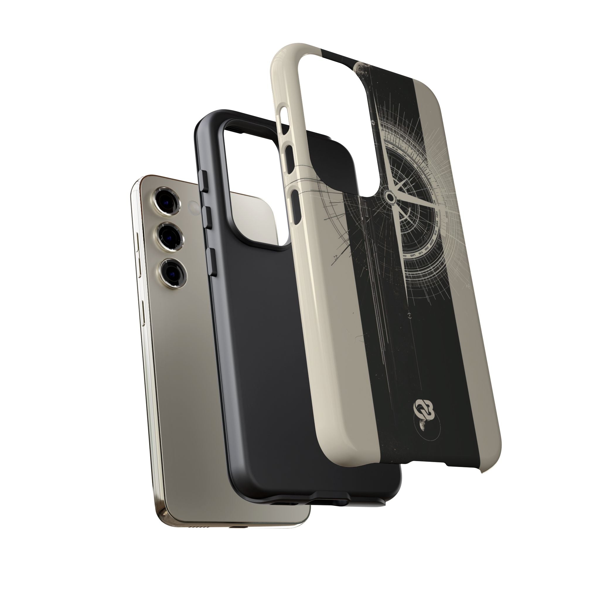 Beige Tough Phone Case for Samsung - Zenith Vector Spire