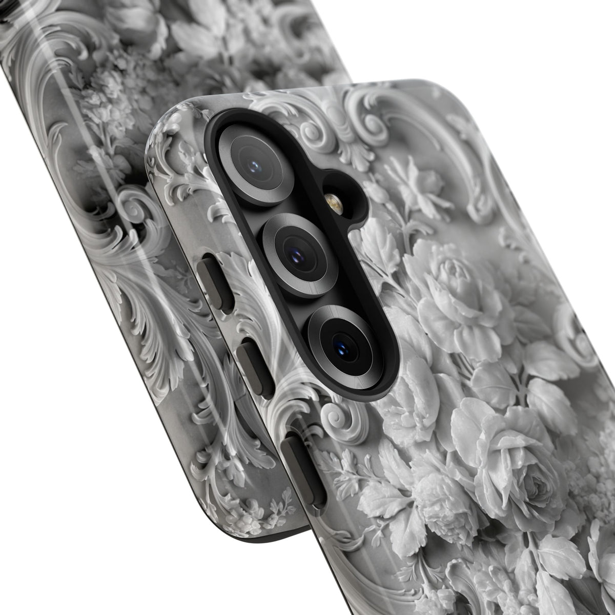 Rococo Marble Rose · Tough Phone Case for Samsung · White