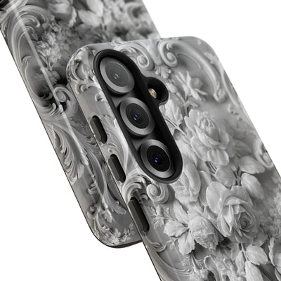 Rococo Marble Rose · Tough Phone Case for Samsung · White