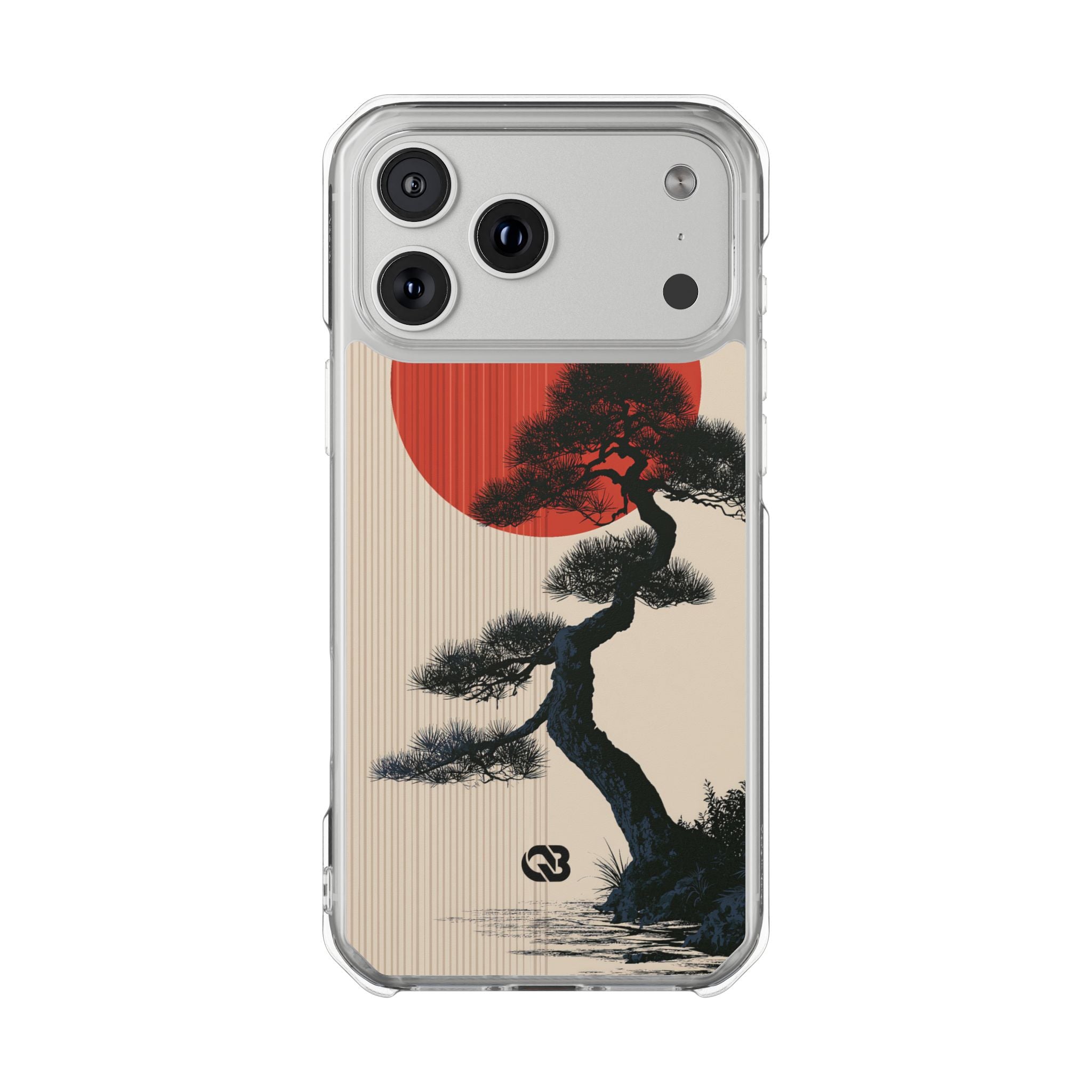 Beige Impact MagSafe Phone Case for iPhone - Kyoto Crimson Pine