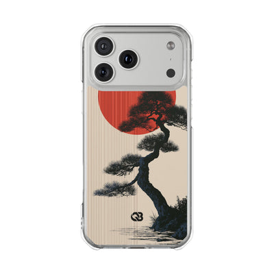 Beige Impact MagSafe Phone Case for iPhone - Kyoto Crimson Pine