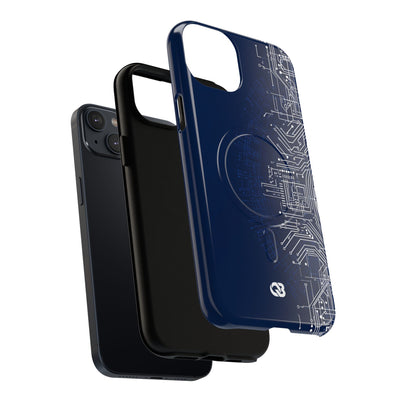 Blue Tough 2.0 Magsafe Phone Case for iPhone - Cobalt Circuit Logic