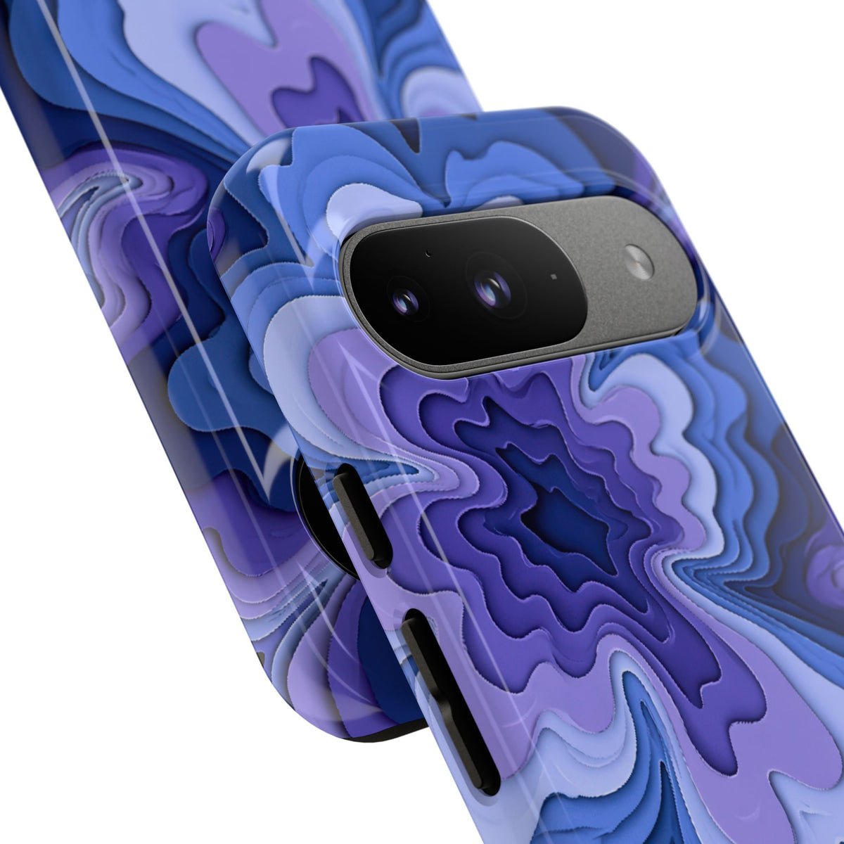Periwinkle Strata Bloom · Tough Phone Case for Pixel ·  Purple