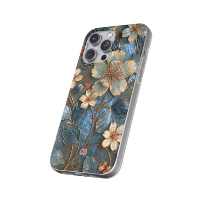 Gilded Blossom Reverie · Lite Phone Case for iPhone ·  Teal