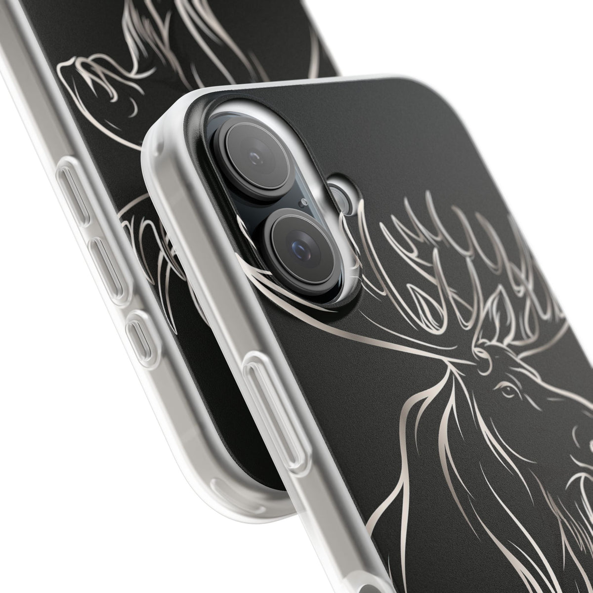 Nordic Moose Contour · Lite Phone Case for iPhone ·  Black