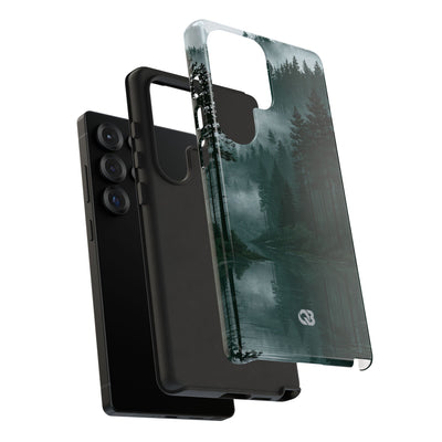 Green Tough Phone Case for Samsung - Misty Evergreen Mirror