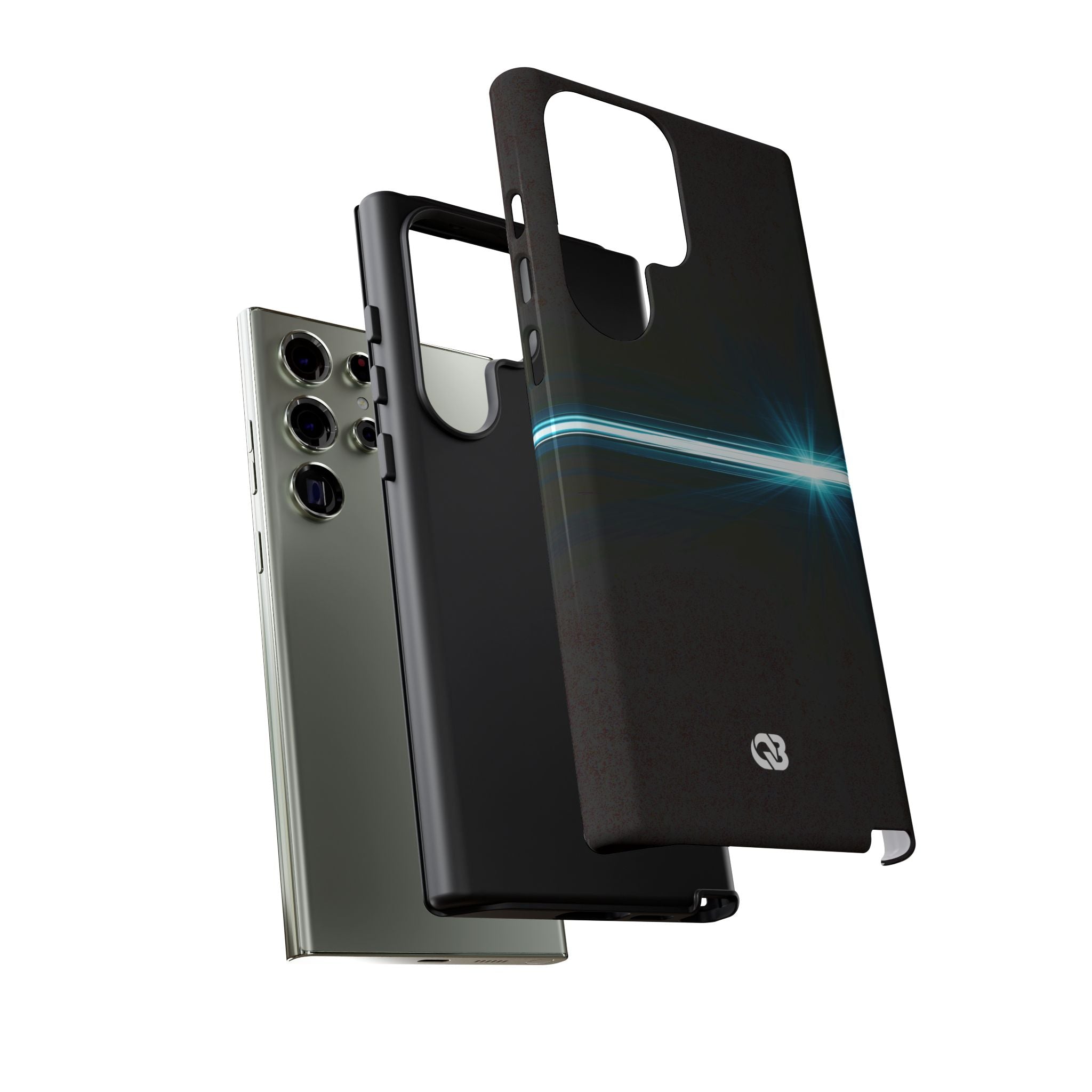 Blue Tough Phone Case for Samsung - Electric Cyan Ray