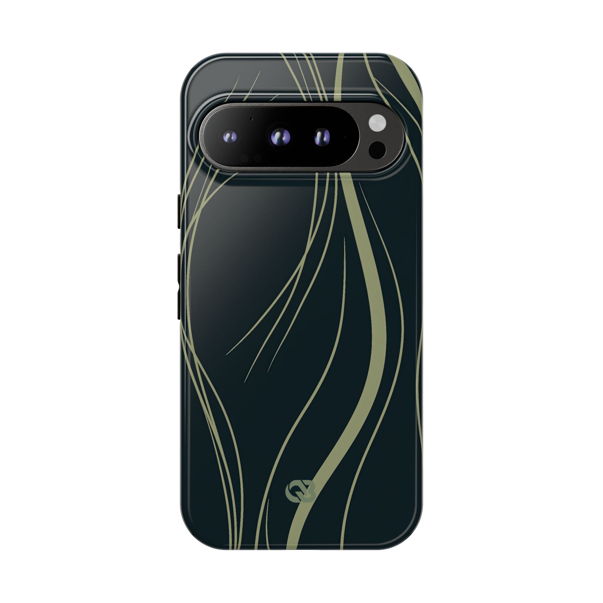 Green Tough Phone Case for Google Pixel - Obsidian Sage Flow