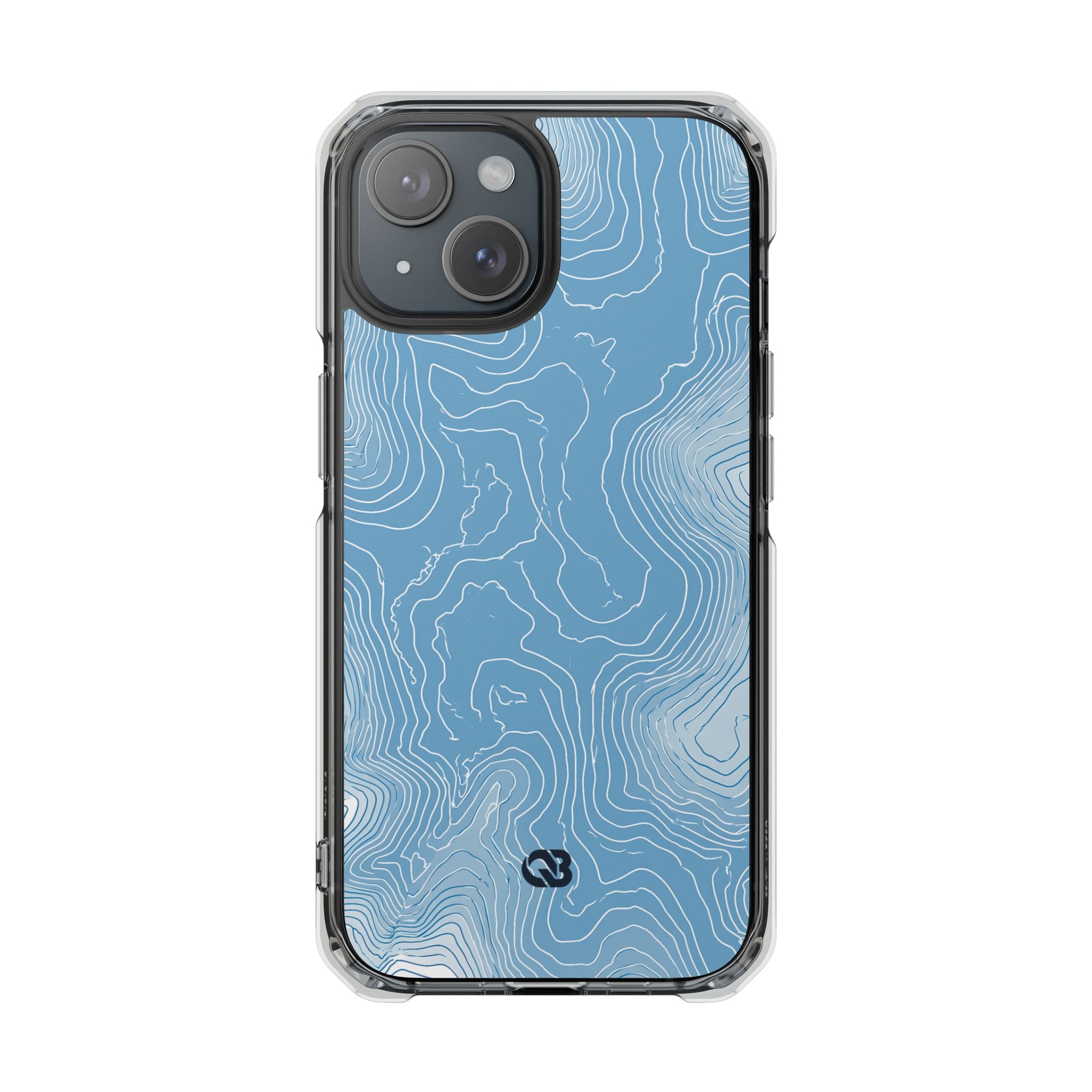 Blue Impact MagSafe Phone Case for iPhone - Glacial Ridge Topo
