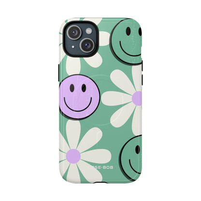 Smiley Daisy Glow iPhone 15 Plus Hoesje - Tough+