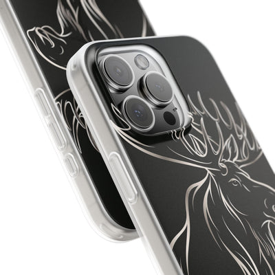 Nordic Moose Contour · Lite Phone Case for iPhone ·  Black