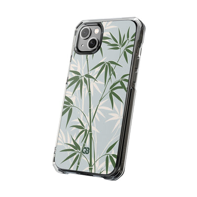 Serene Bamboo · Clear Impact Magnetic Phone Case for iPhone ·  Green