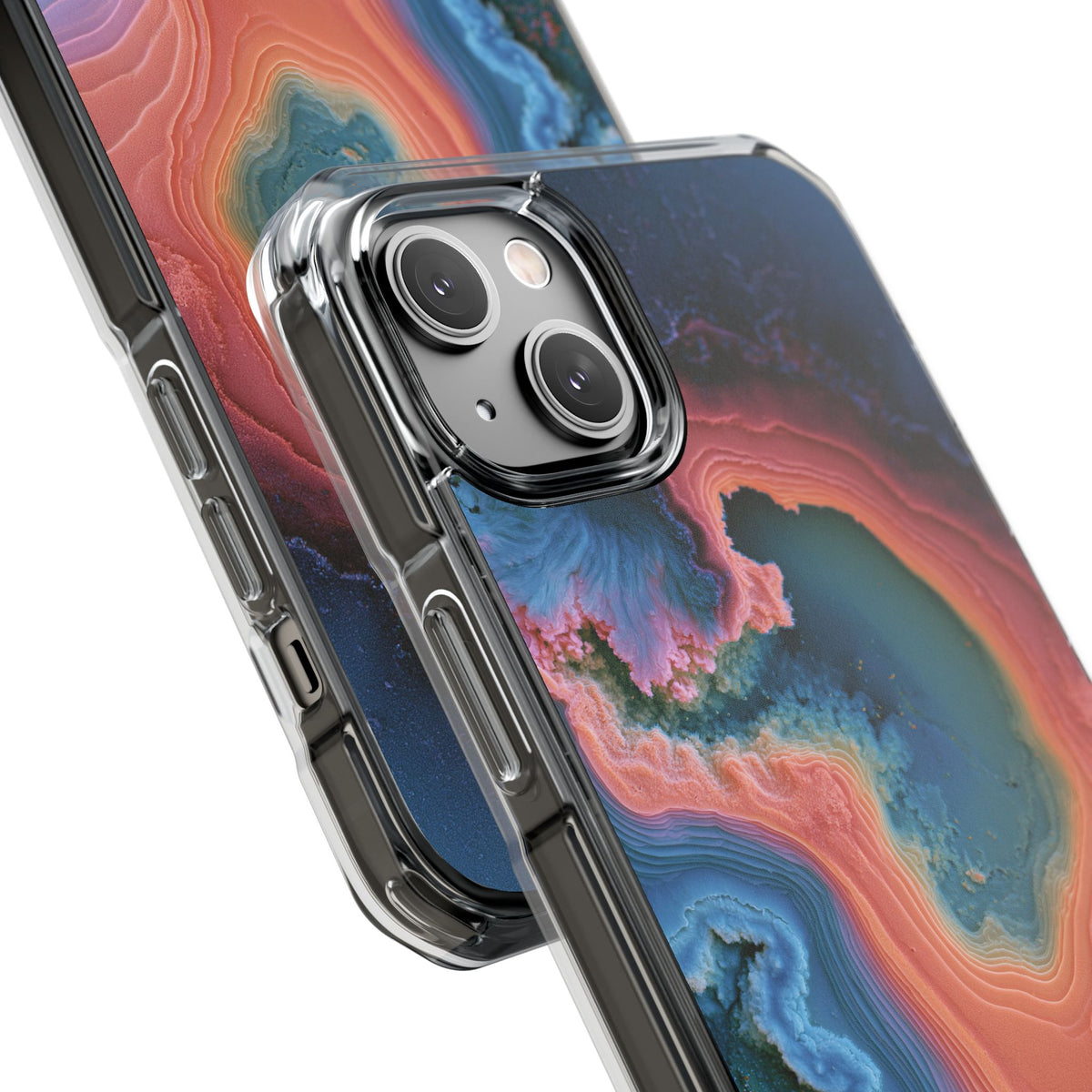 Luminous Resonance · Clear Impact Magnetic Phone Case for iPhone · Blue