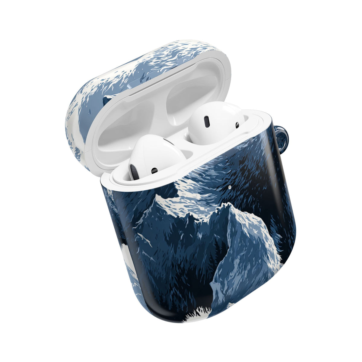 Fjord Summit Bear · Hard Case for AirPods & AirPods Pro · Blue