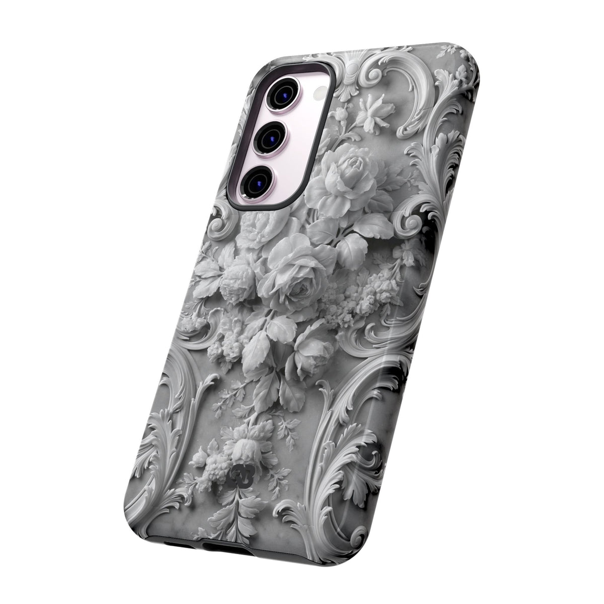 Rococo Marble Rose · Tough Phone Case for Samsung · White