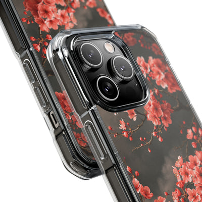 Dark Sakura Nocturne · Clear Impact Magnetic Phone Case for iPhone ·  Black