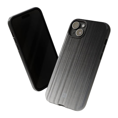 Grey Tough Phone Case for iPhone - Static Vertical Dither