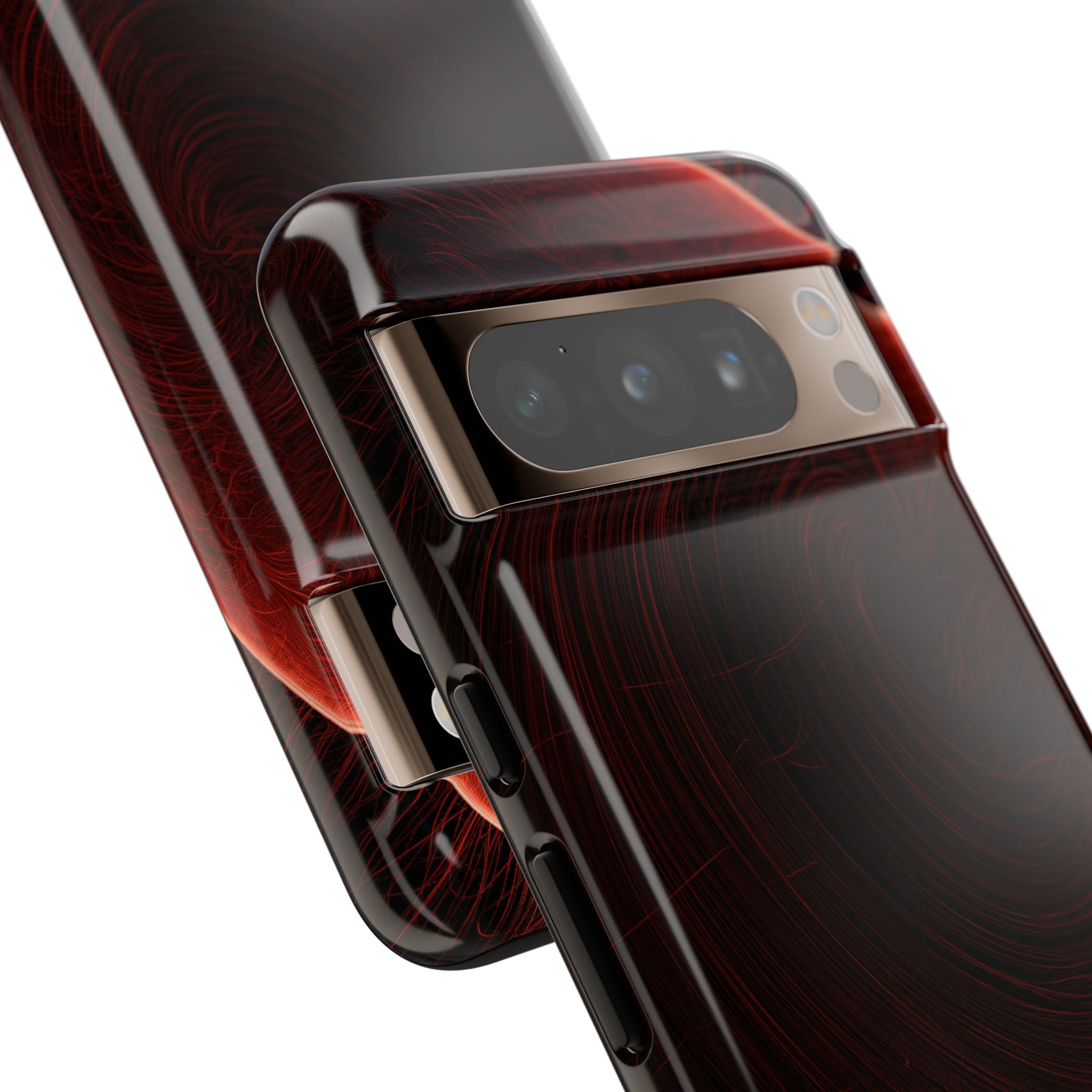 Red Tough Phone Case for Google Pixel - Crimson Flare Flux