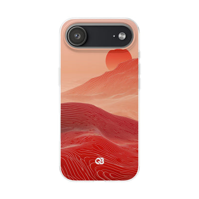 Red Lite Phone Case for iPhone - Crimson Ridge Lines