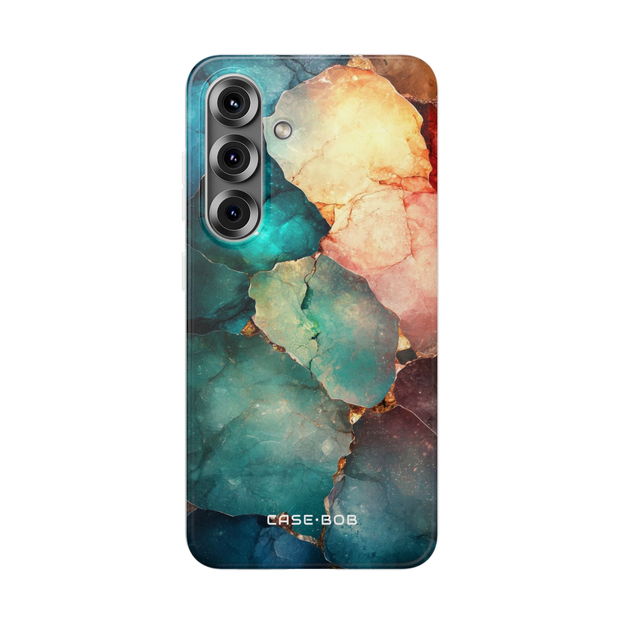 Teal Mosaikadern Samsung S25 Case - Soft