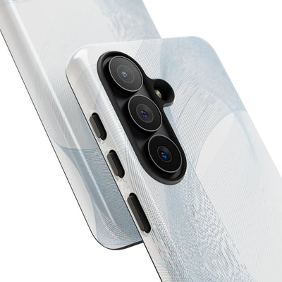 Glacial Contour Waves · Tough Phone Case for Samsung · White