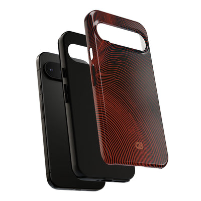 Red Tough Phone Case for Google Pixel - Terracotta Nerve Map