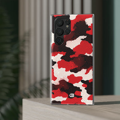 Crimson Halftone Camo · Lite Phone Case for Samsung · Red