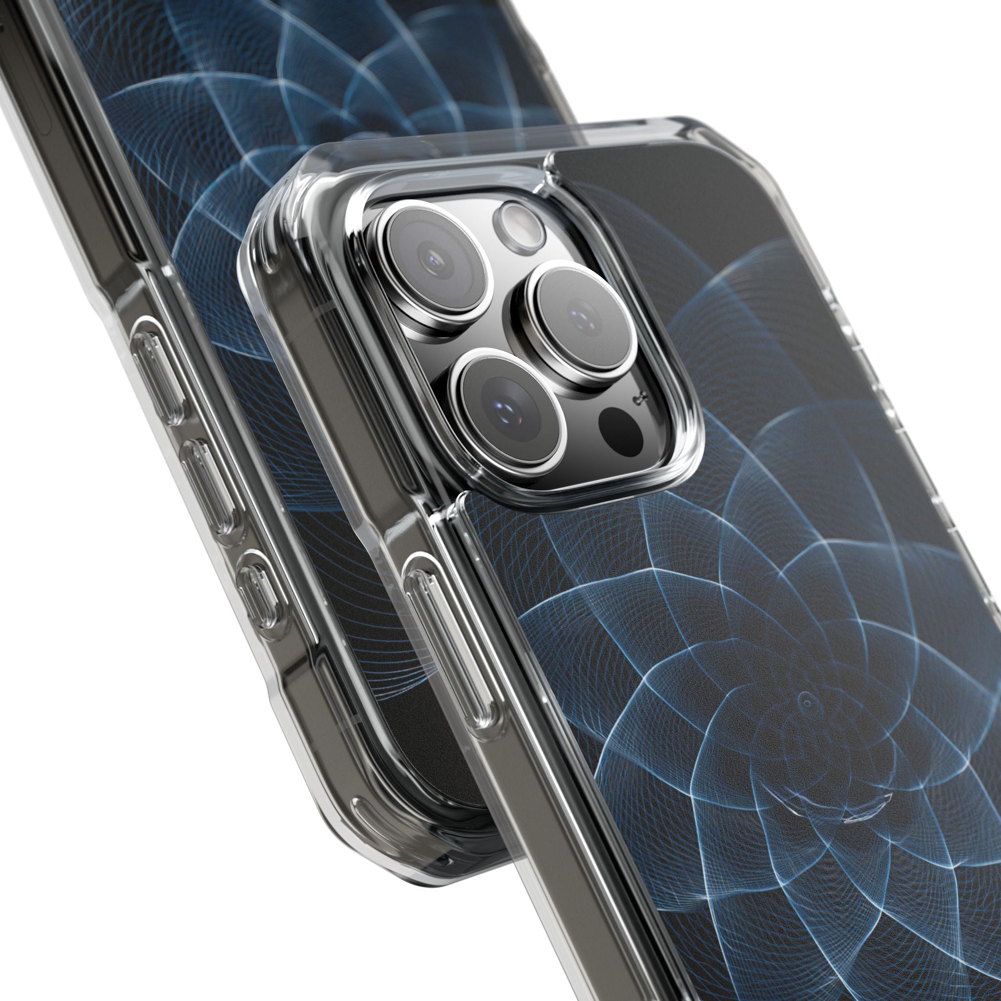 Blue Impact MagSafe Phone Case for iPhone - Cobalt Geometric Bloom