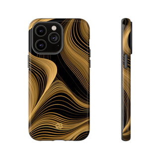 Gold Tough Phone Case for iPhone - Molten Copper Strands