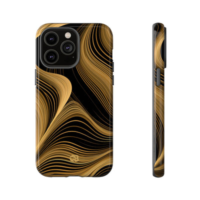 Gold Tough Phone Case for iPhone - Molten Copper Strands