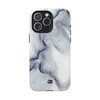 White Tough 2.0 Magsafe Phone Case for iPhone - Nordic Ridge Topo