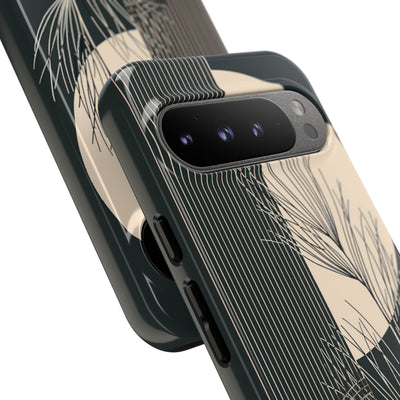 Black Tough Phone Case for Google Pixel - Obsidian Sand Willow