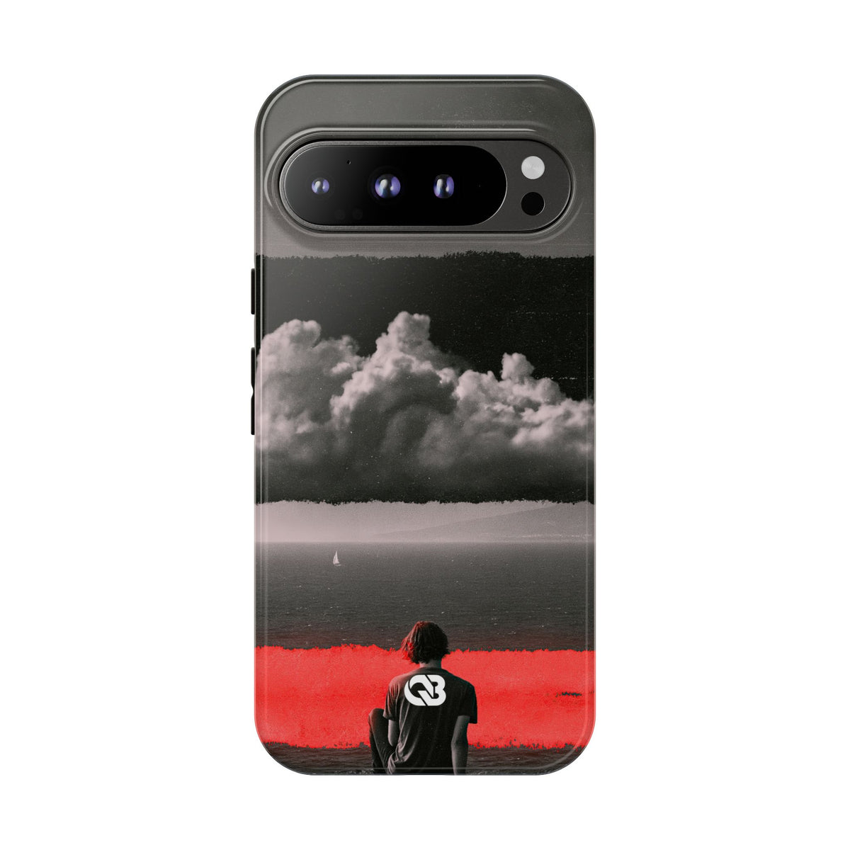 Crimson Horizon · Tough Phone Case for Pixel ·  Black