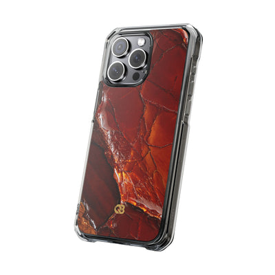 Amber Embrace · Clear Impact Magnetic Phone Case for iPhone · Brown
