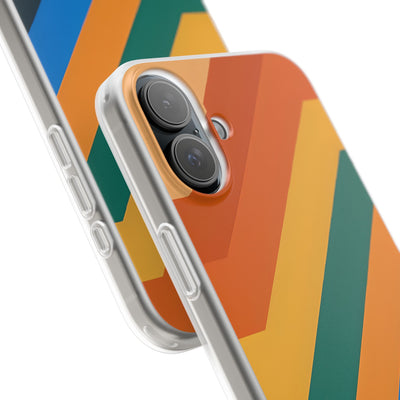 Retro Ridge Lines · Soft Phone Case for iPhone