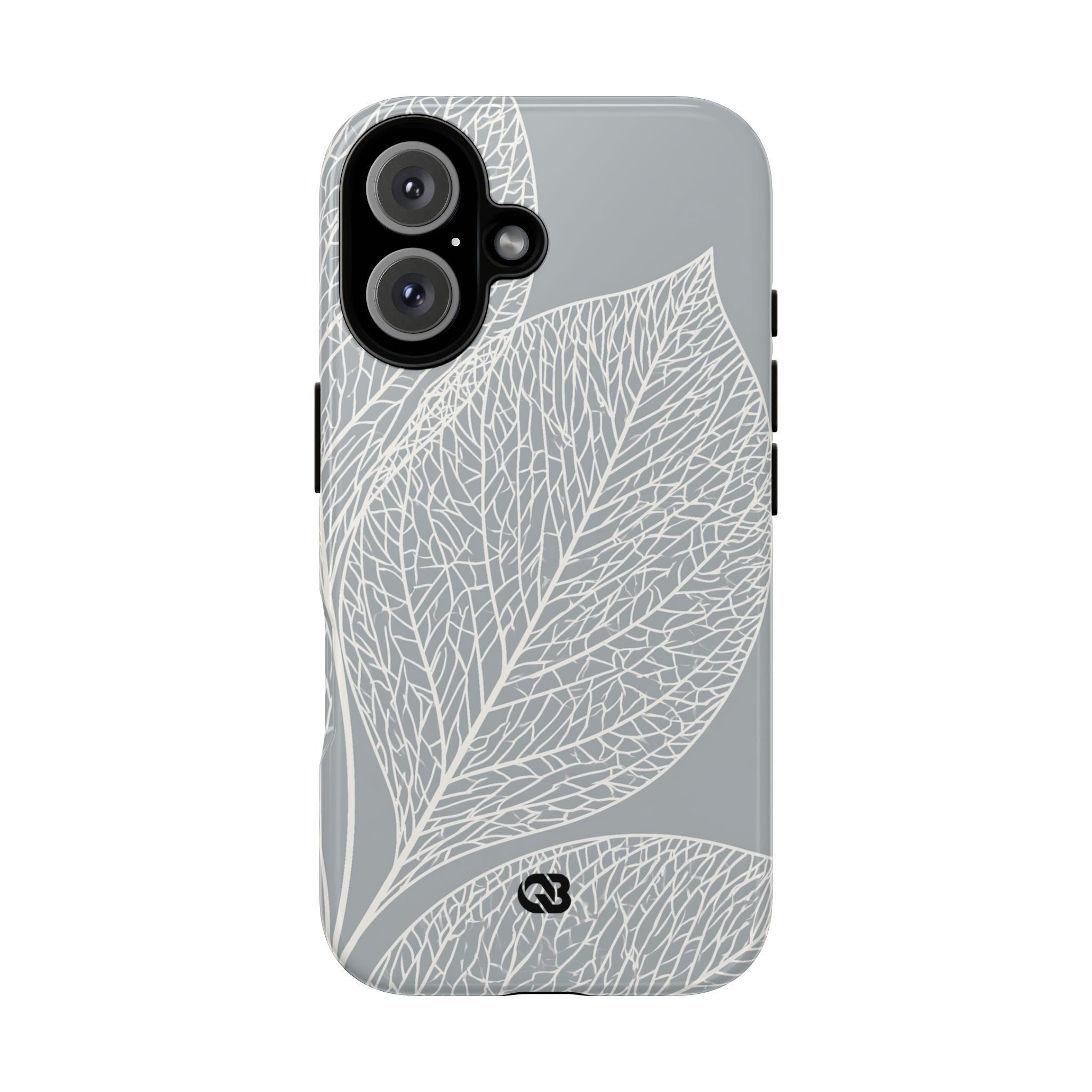 Grey Tough Phone Case for iPhone - Frosted Ash Veins