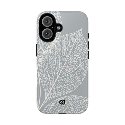Grey Tough Phone Case for iPhone - Frosted Ash Veins