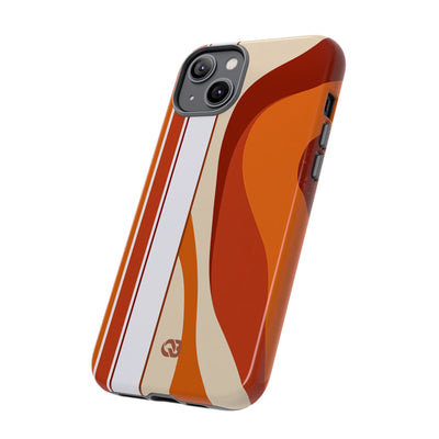 Orange Tough Phone Case for iPhone - Terracotta Metro Line
