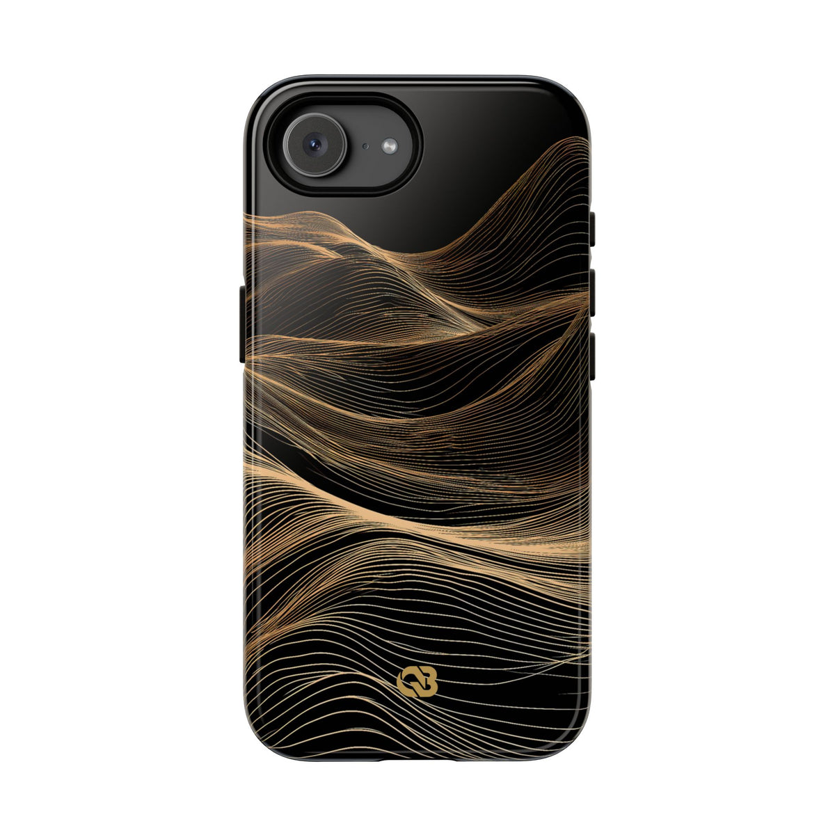 Gilded Ridge Lines · Tough Phone Case for iPhone · Black