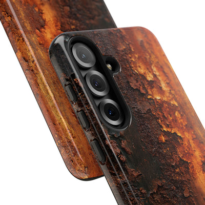 Orange Tough Phone Case for Samsung - Oxidized Iron Crust