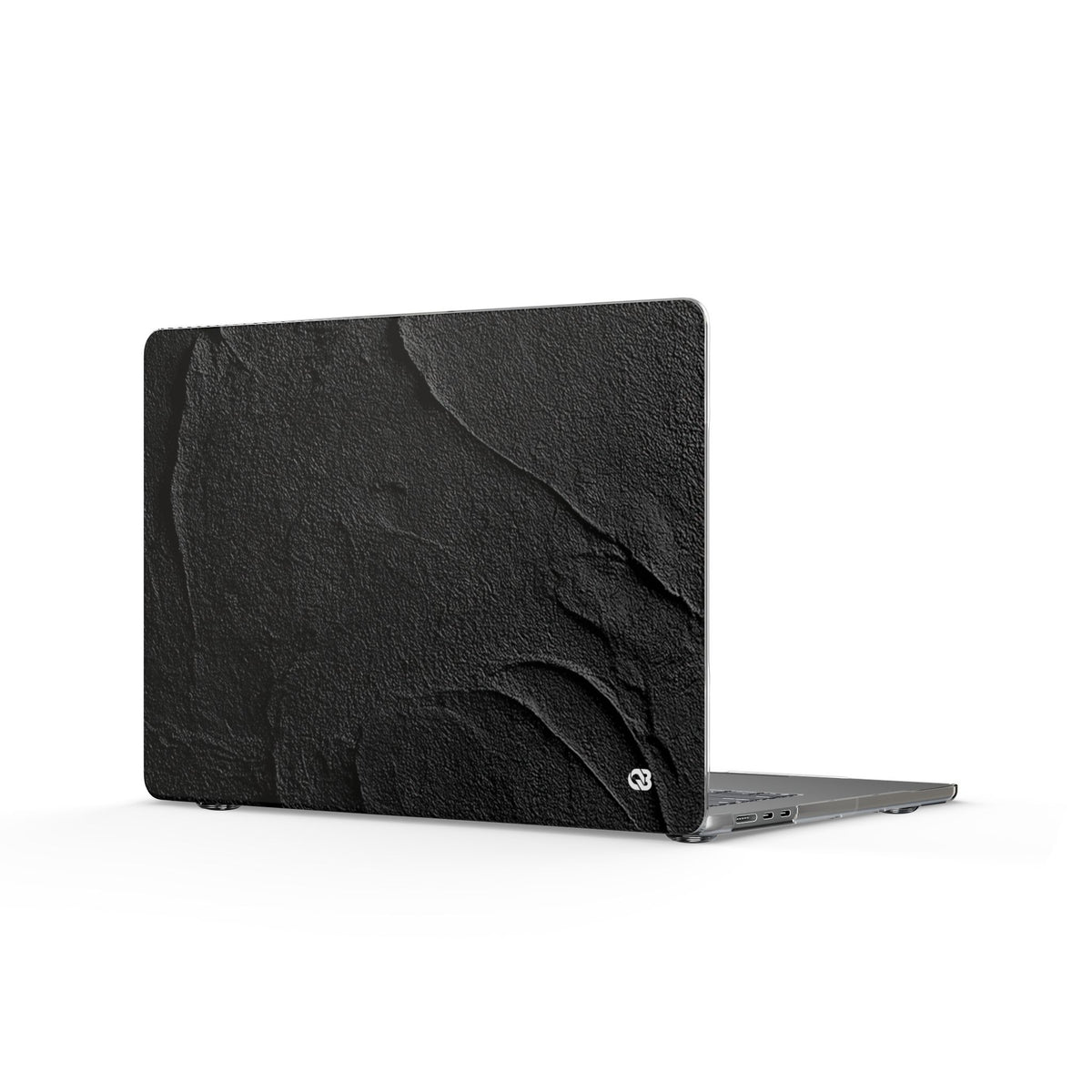 Obsidian Stucco Relief · Clear Hard Case for MacBook · Black