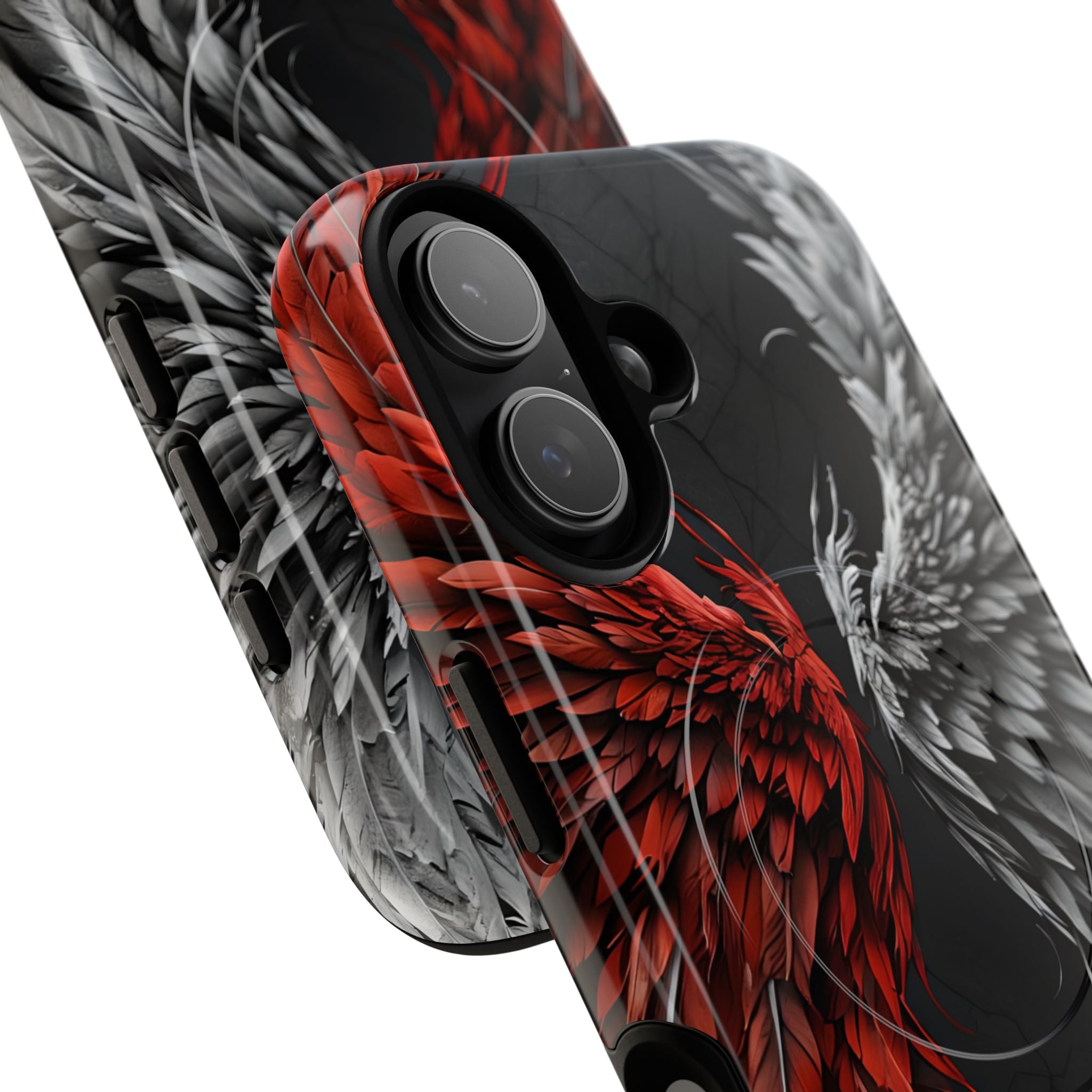 Crimson White Wings iPhone 17 Case - Tough+ - CASE•BOB