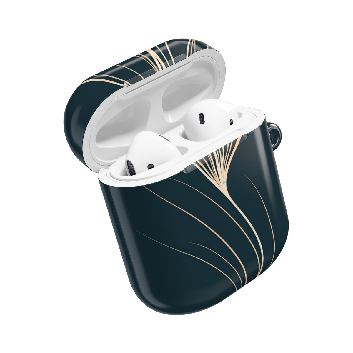 Botanical Contour · Hard Case for AirPods & AirPods Pro · Teal
