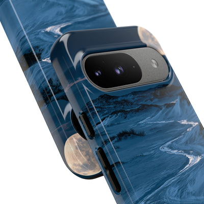 Arctic Moon Drift · Tough Phone Case for Pixel ·  Blue