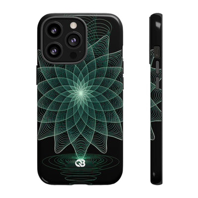 Verdant Harmonic Bloom · Tough Phone Case for iPhone · Black