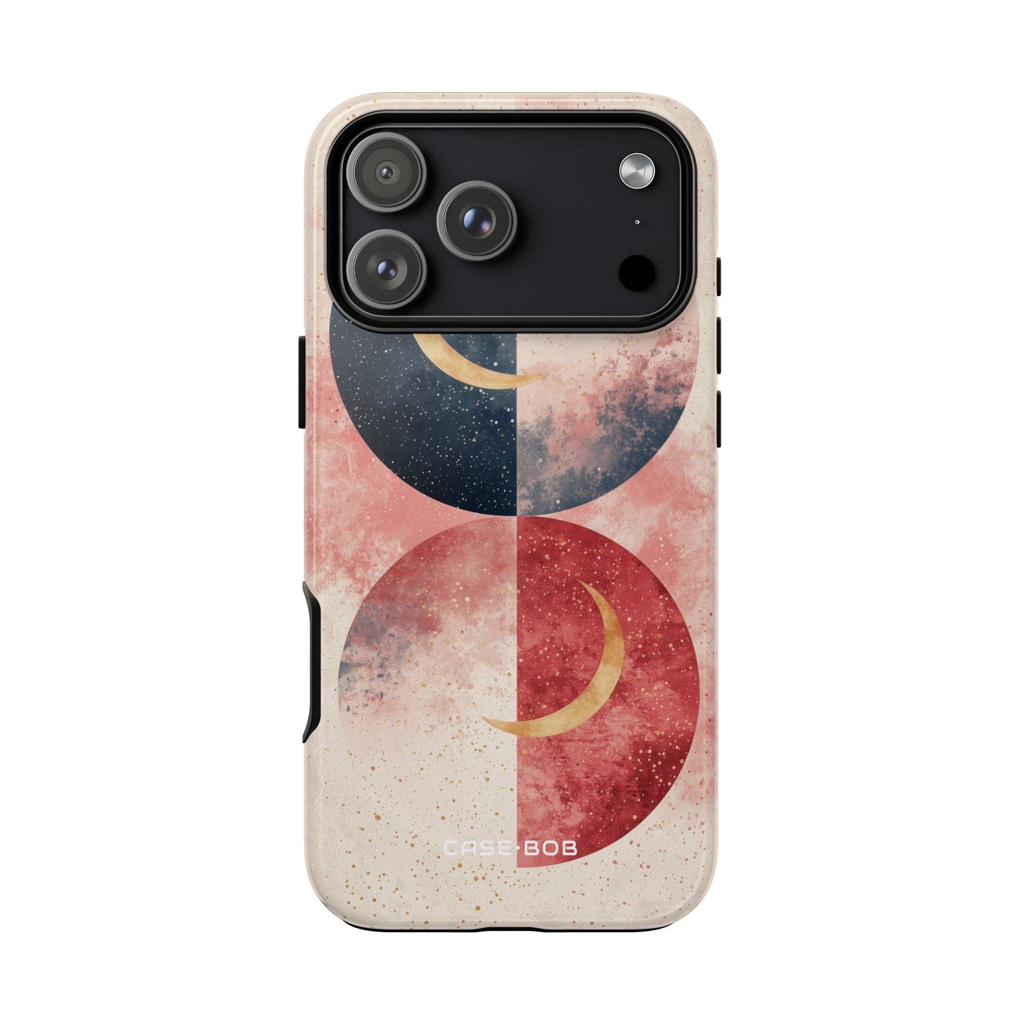 Golden Crescent Circles iPhone 17 Pro Max Case - Tough - CASE•BOB