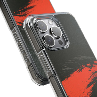 Crimson Raptor Noir · Clear Impact Magnetic Phone Case for iPhone ·  Black