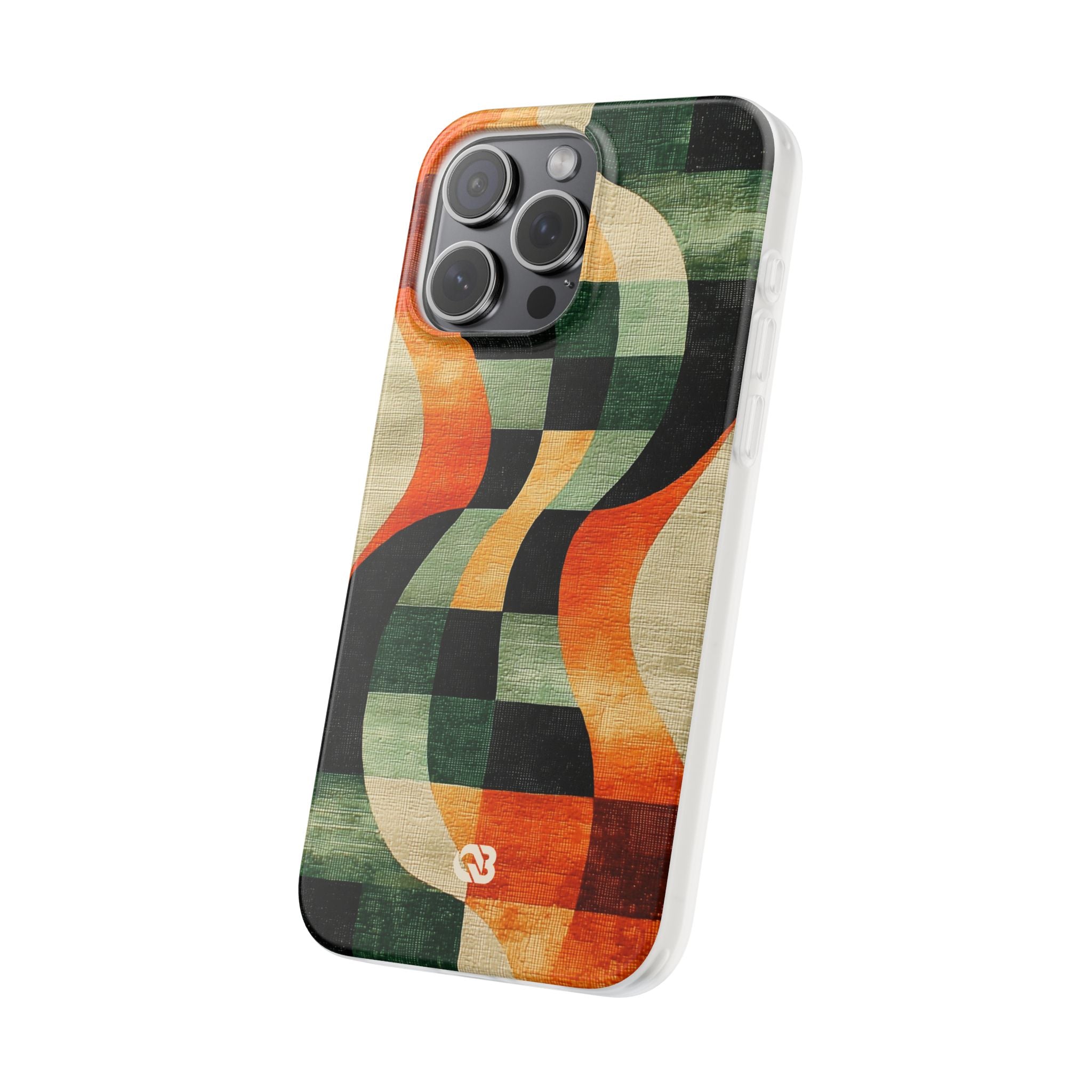 Burnt Orange Curve · Soft Phone Case for iPhone