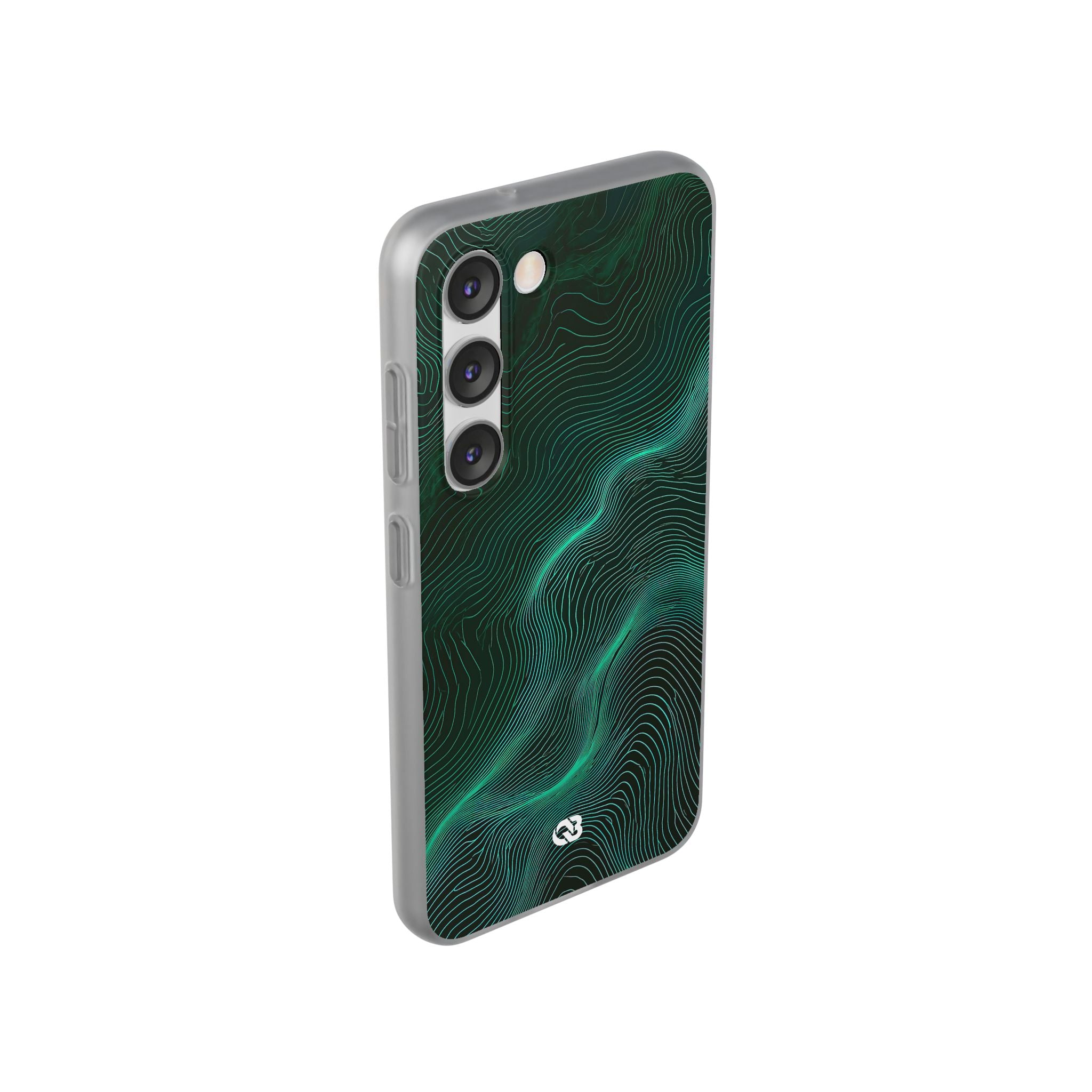 Teal Lite Phone Case for Samsung - Neon Jade Contour